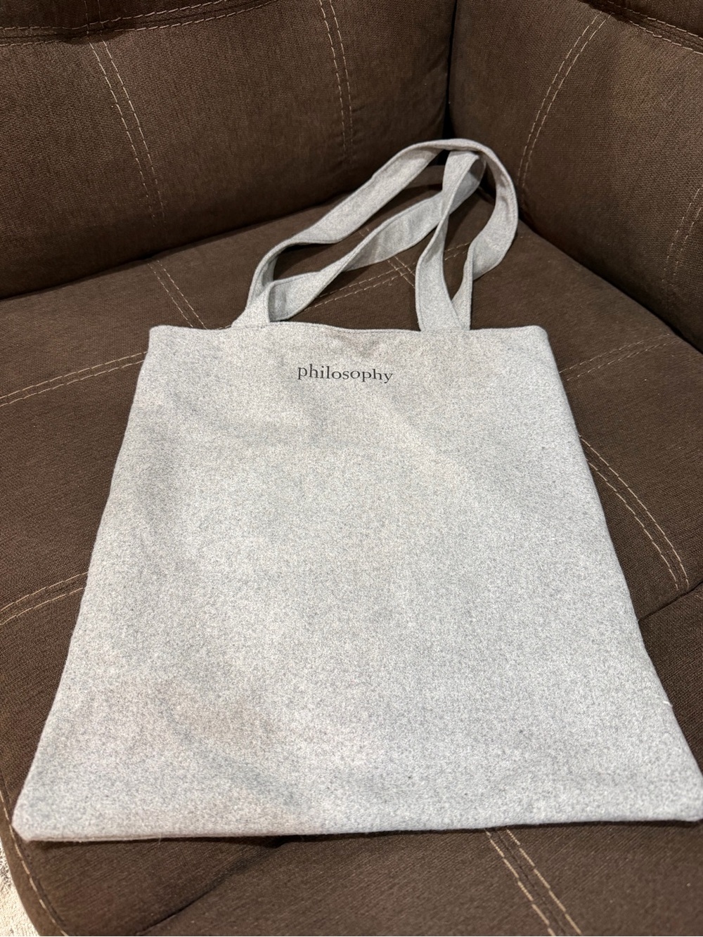 Philosophy Silver Sparkle Tote with Logo